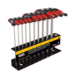 Klein Tools Journeyman 3/32,7/64,1/8,9/64,5/32,3/16,7/32,1/4,5/16,3/8 in. SAE T-Handle Hex Key 10 pc