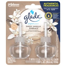 Glade Plug-Ins Sheer Vanilla Embrace Scent Air Freshener Refill 1.34 oz Liquid