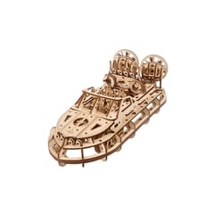 UGears Rescue Hovercraft Mechanical Wooden Model Kit Tan 383 pc