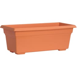 Novelty 10 in. H X 27 in. W X 12 in. D Plastic Countryside Patio Planter Terracotta