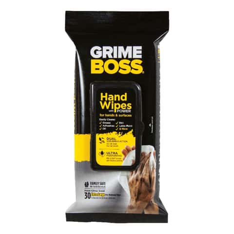 Grime Boss Fiber Blend Cleaning Wipes 10 in. W X 8 in. L 30 pk - Ace  Hardware