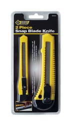 Steel Grip 5-1/2 in. Retractable Snap Blade Knife Set Yellow 2 pk