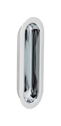 Ives 3-9/16 in. L Bright Chrome Silver Brass Flush Pull