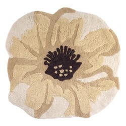 Avanti Linens Marielle 27 in. L X 28 in. W Yellow Cotton Bath Rug