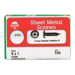 HILLMAN No. 8 Ga. X 1 in. L Phillips Truss Head Self-Piercing Screws 1 pk