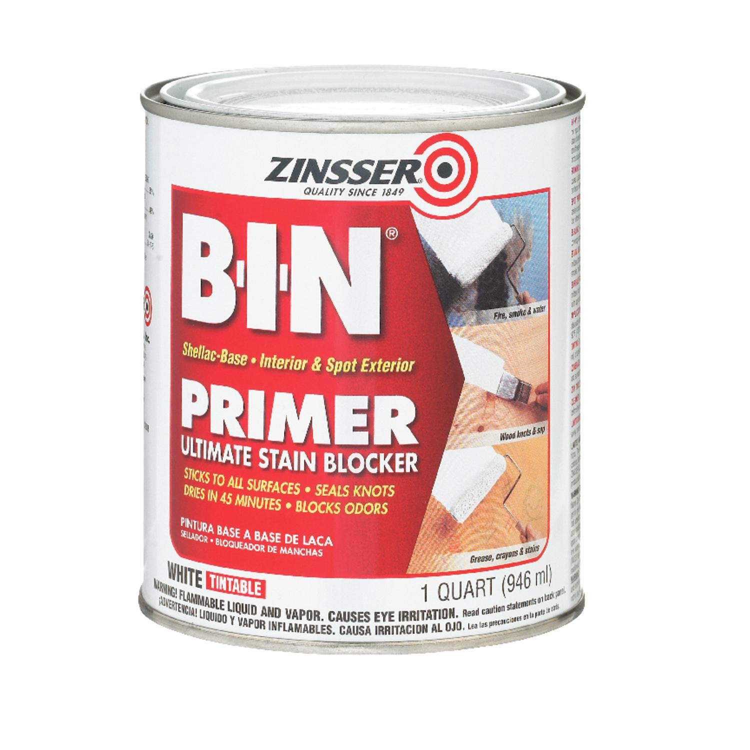 Zinsser BIN White Shellac-Based Primer And Sealer 1 Qt. - Ace Hardware