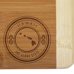 Totally Bamboo State Stamp 8 in. L X 5.75 in. W X 0.5 in. Bamboo Cutting Board