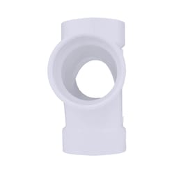 Charlotte Pipe Schedule 40 2 in. Hub X 2 in. D Hub PVC Sanitary Tee 1 pk