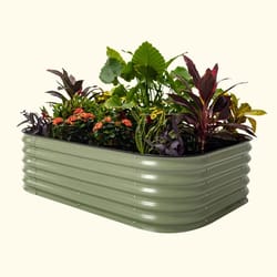 Vego Garden 17 in. H Metal 6 in 1 Raised Garden Bed Olive Green