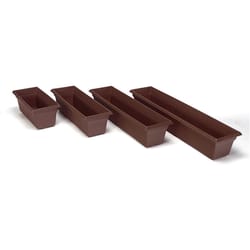 Novelty 6.5 in. H X 8 in. W X 30 in. D X 30 in. D Plastic Countryside Flower Box Brown