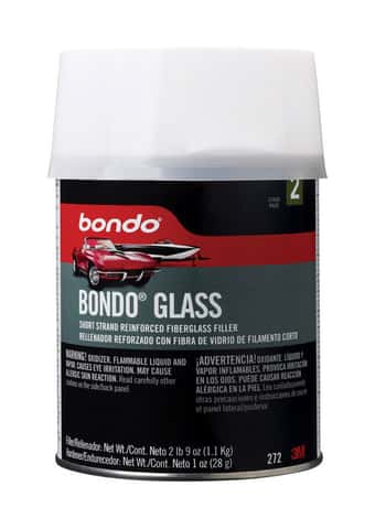 Bondo Glass Short Strand Reinforced Fiberglass Filler,Stage 2, 2.56 Oz  Filler and 1 Oz Cream Hardener