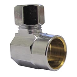 Ace 1/2 in. Sweat in. X 3/8 in. D Compression Brass Angle Connector