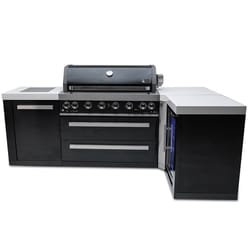 Mont Alpi MAi805-BSS90FC 6 Burner Natural Gas/Propane Grill Black/Silver