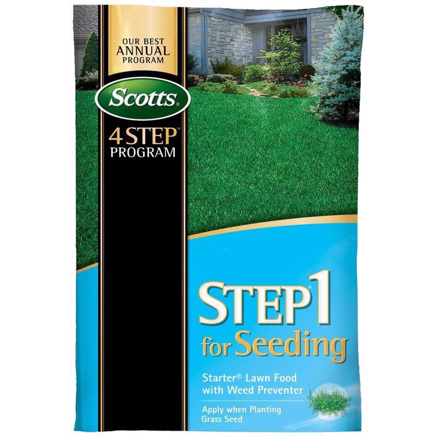 Scotts 4 Step Seeding Annual Program Lawn Fertilizer For All Grasses 5000 sq ft