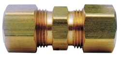 JMF Company 3/8 in. Compression 3/8 in. D Compression Yellow Brass Union