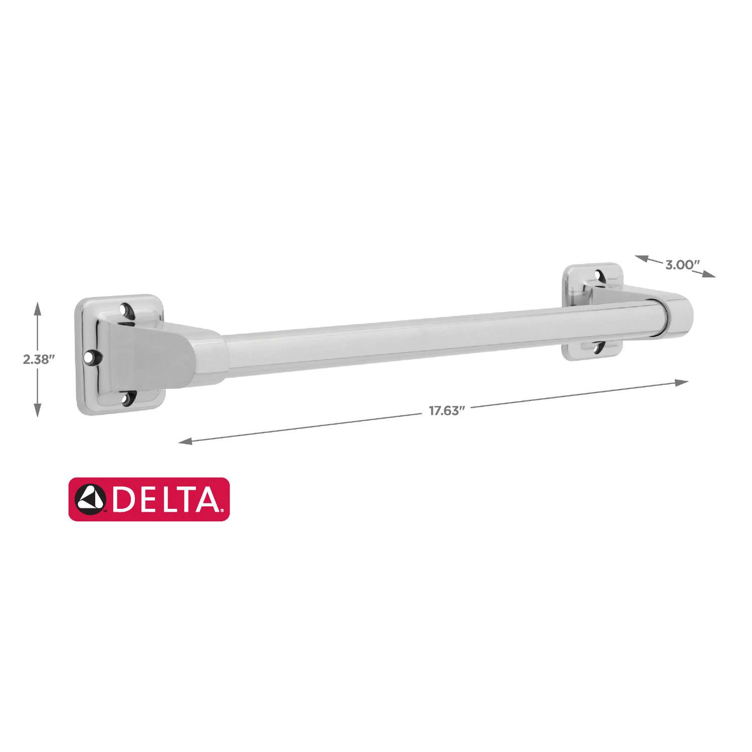 Delta 16 in. L Polished Chrome Chrome Grab Bar Ace Hardware