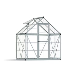 Canopia by Palram Harmony Silver 72.8 in. W X 49.6 in. D X 81.9 in. H Walk-In Greenhouse