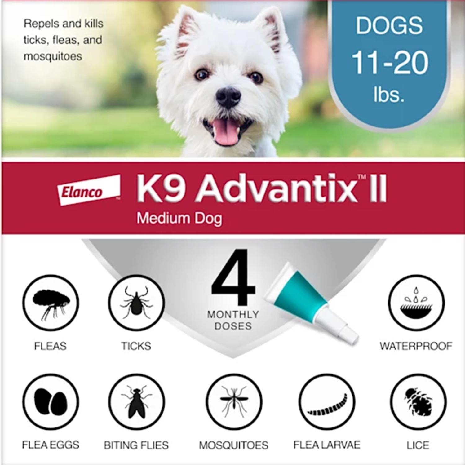 Photos - Other Pet Supplies Elanco K9 Advantix II Liquid Dog Flea Drops Imidacloprid/Pyriproxyfen 0.14 