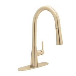 Huntington Brass One Handle Satin Brass Pull-Down Kitchen Faucet