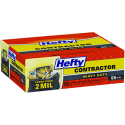 Hefty 55 gal Contractor Bags Twist Tie 16 pk 2 mil