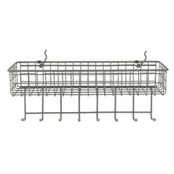 Spectrum 5.5 in. L X 16 in. W X 6.75 in. H Gray Wire Basket