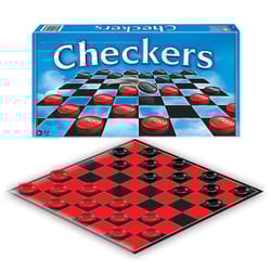 Winning Moves Checkers Board Game Black/Red 25 pc