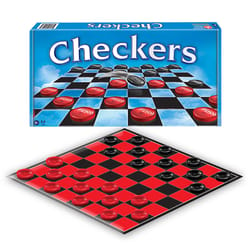 Winning Moves Checkers Board Game Black/Red 25 pc