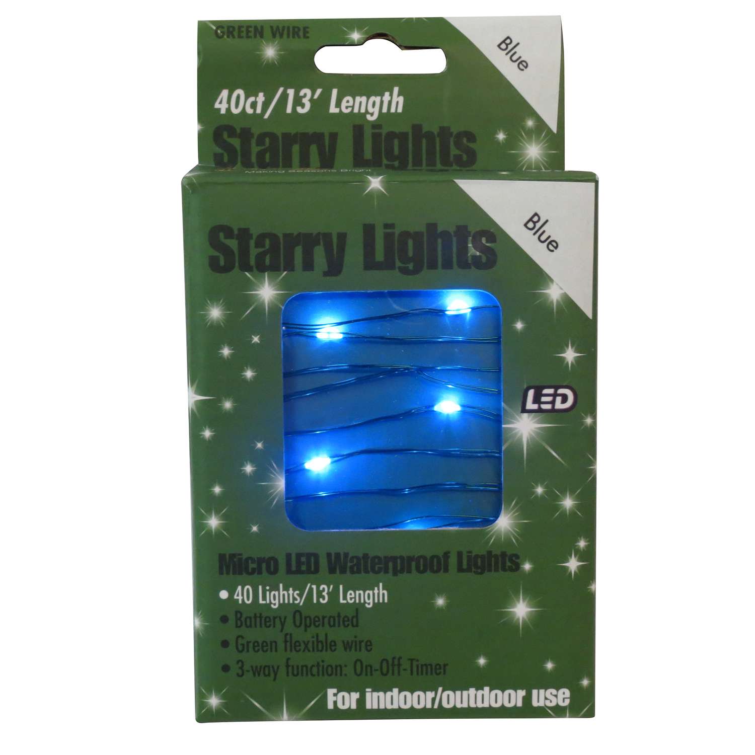 Holiday Bright Lights LED Micro Dot/Fairy Blue 40 ct Novelty Christmas Lights Ace Hardware