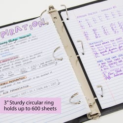 Bazic Products 3 in. W X 12 in. L Slant D-Ring Black View Binder
