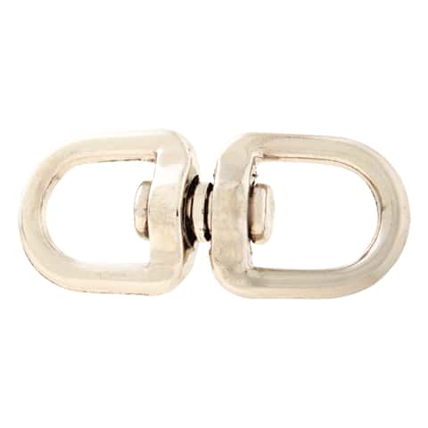 Campbell Nickel-Plated Forged Steel Double Eye Swivel 90 lb 2-11/16 in. L Campbell Nickel-Plated Forged Steel Double Eye Swivel 90 lb 2-11/16 in. L