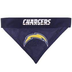 Pets First Blue/White Los Angeles Chargers Cotton/Nylon Dog Collar Bandana Large/X-Large