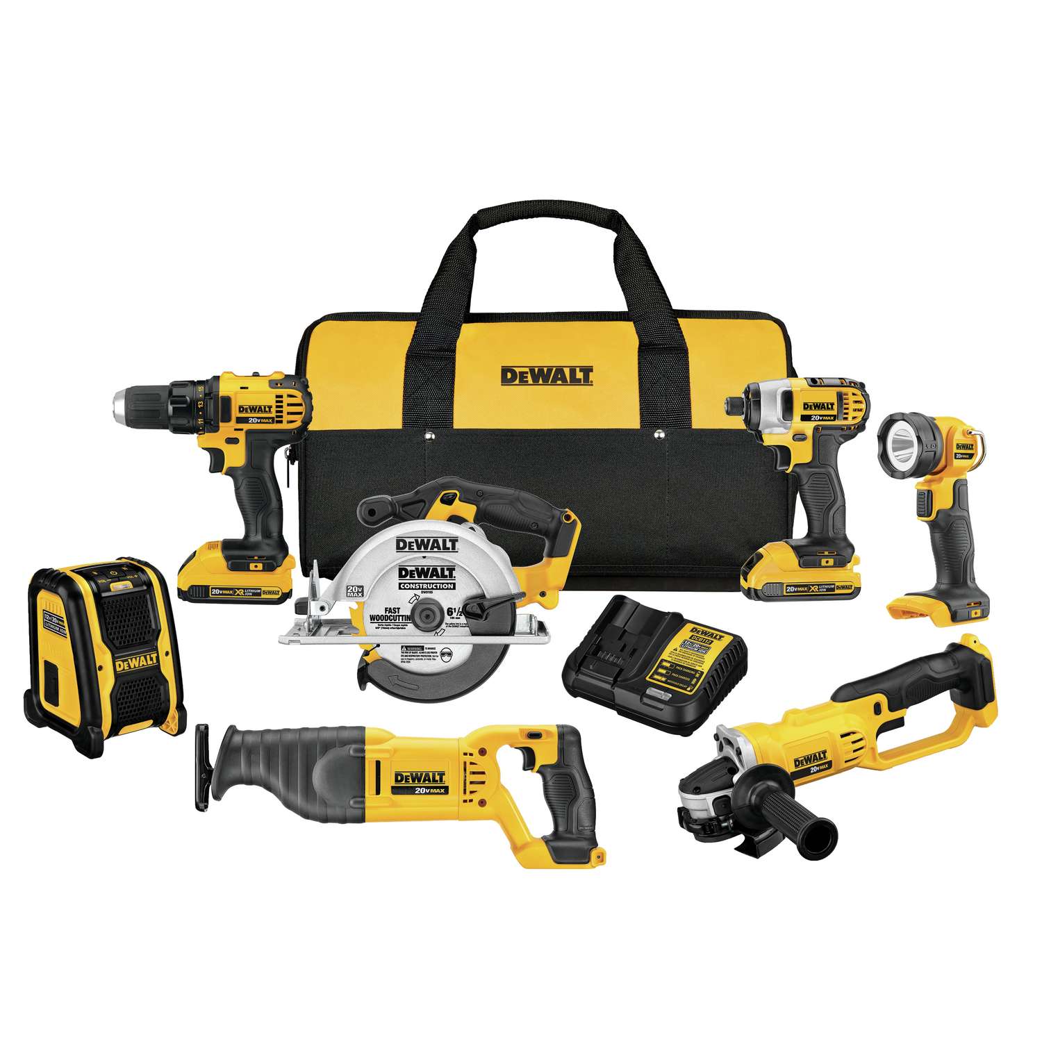 DeWalt 20V MAX 20 volt Cordless Brushed 7 tool Combo Kit - Ace Hardware