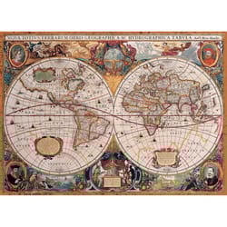 Eurographics Orbis Geographica World Map Jigsaw Puzzles Multicolored 1000 pc