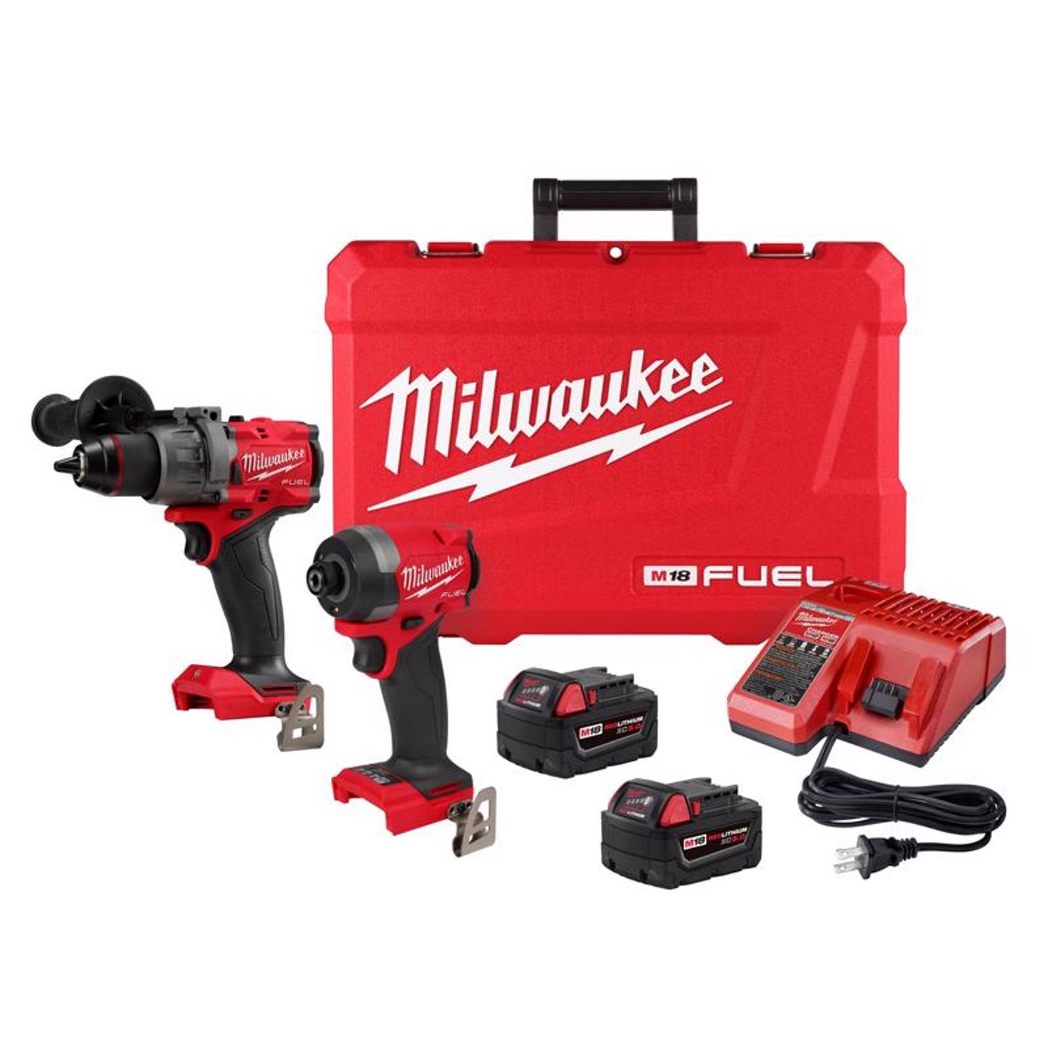 Photos - Power Tool Combo Kit Milwaukee M18 FUEL Cordless Brushless 2 Tool Combo Kit 3697-22 
