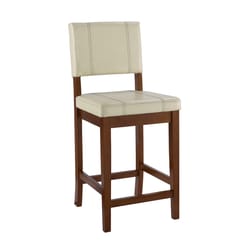 Linon Home Decor Cream Polyurethane Blithe Barstool 39 in.