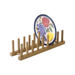 Lipper International 4 in. H X 15.375 in. W X 4 in. D Brown Plate Rack