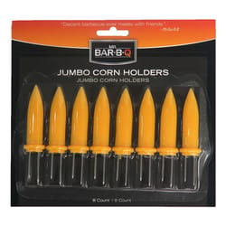 Mr. Bar-B-Q Yellow/Silver Plastic/Stainless Steel Corn Holder