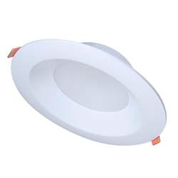 Halo Matte White 6 in. W Plastic LED Canless Recessed Downlight 8.5 W