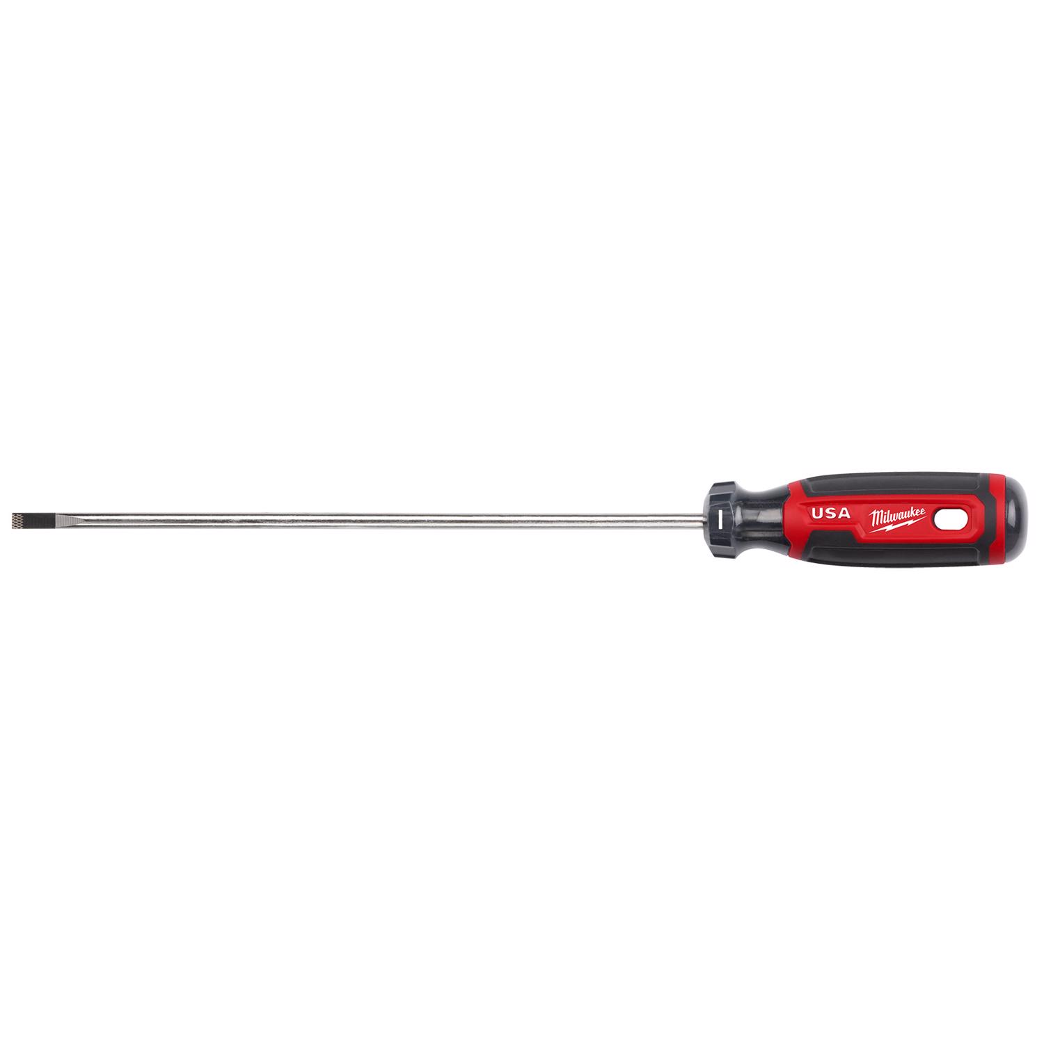 Milwaukee Made in USA Cushion Grip 3/16 in. Cabinet Made in USA Screwdriver 1 pk