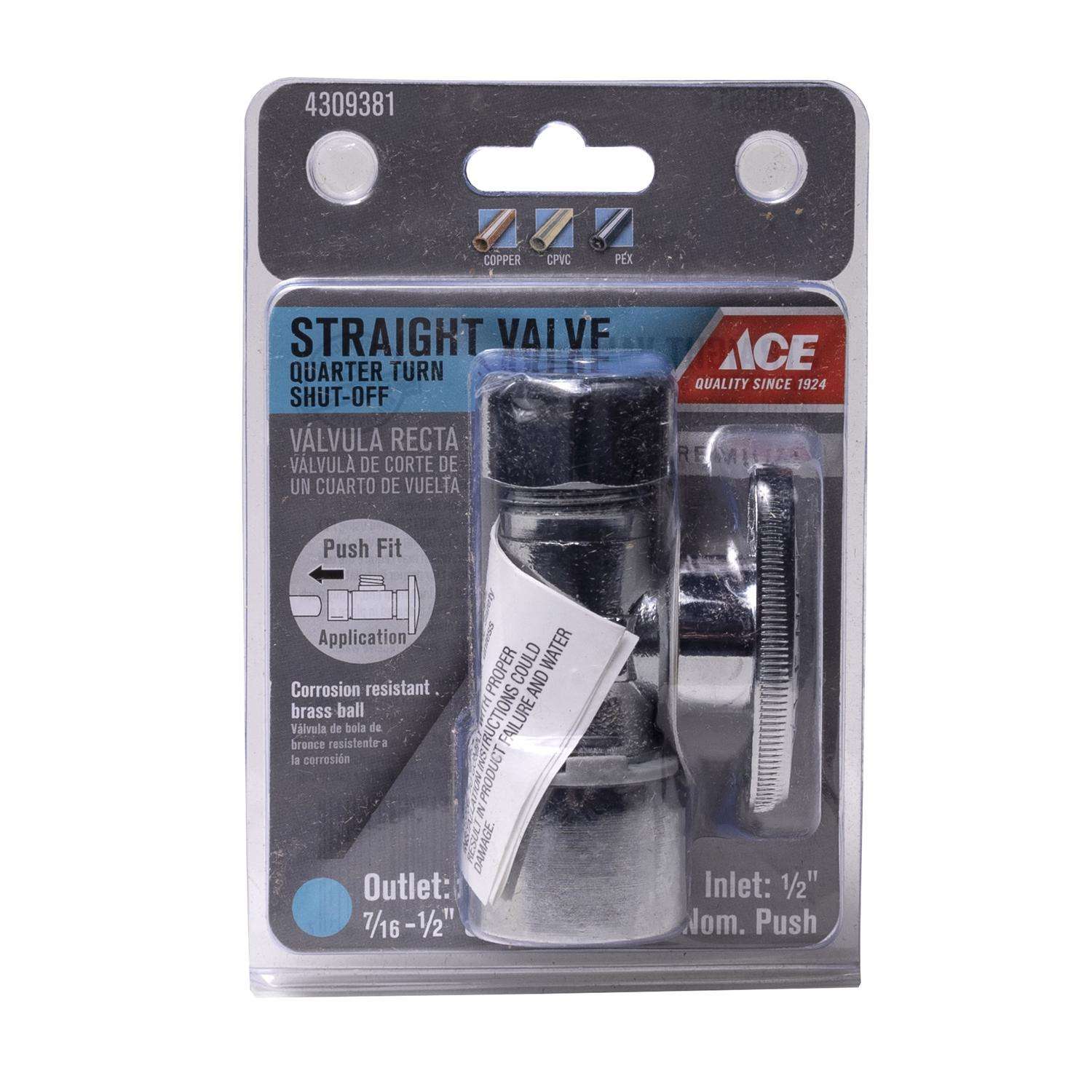 Ace 1/2 in. FPT in. Brass Shut-Off Valve - Ace Hardware