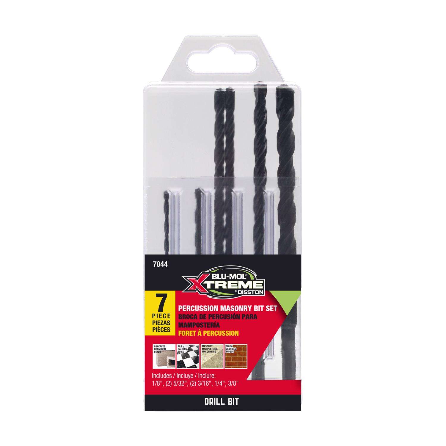 Disston BluMol Xtreme Carbide Tipped Masonry Drill Bit Set Straight