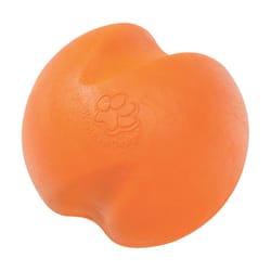 West Paw Zogoflex Orange Jive Plastic Ball Dog Toy Large 1 pk