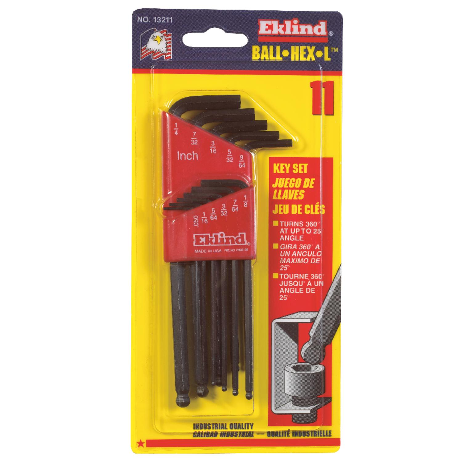 Photos - Wrench Eklind Ball-Hex-L SAE Long Arm Ball End Hex L-Key Set 11 pc 13211