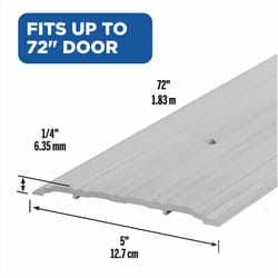 M-D BUILDING PRODUCTS 0.25 in. H X 5 in. W X 72 in. L Aluminum Commercial Threshold Silver
