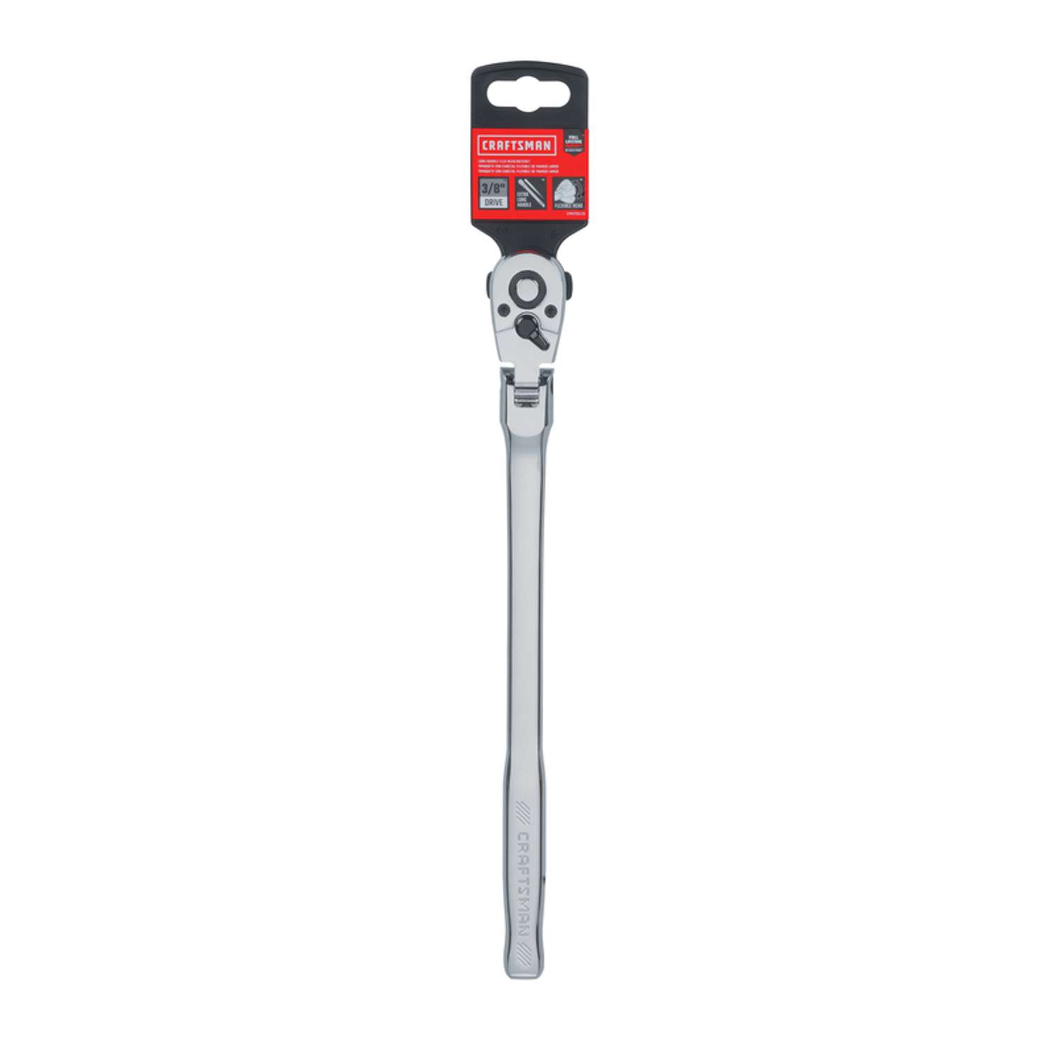 CRAFTSMAN Ratchet - Chrome - Pear Head - 3/8-in - 120 Teeth