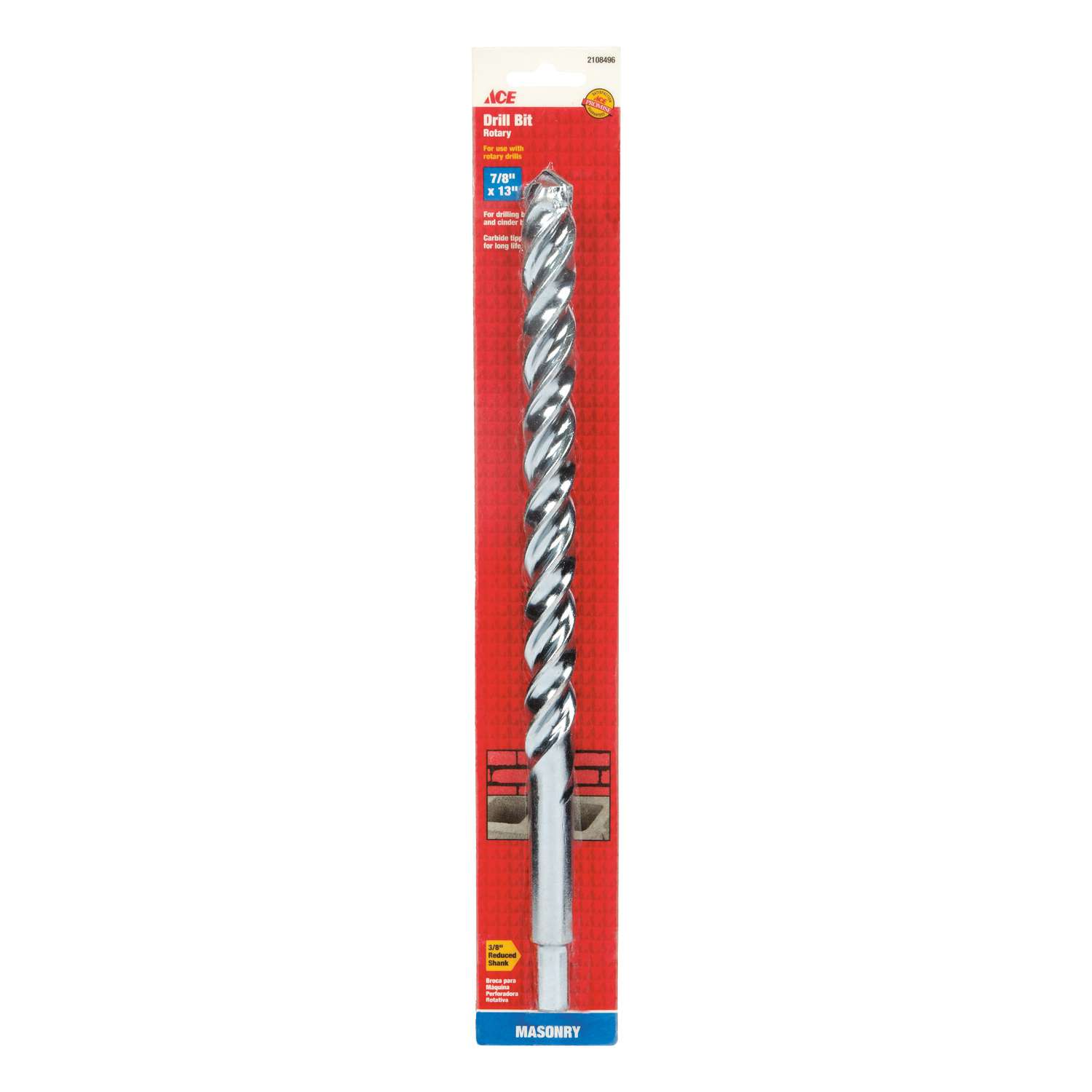 Ace 7/8 in. X 13 in. L Carbide Rotary Drill Bit 1 pc - Ace Hardware