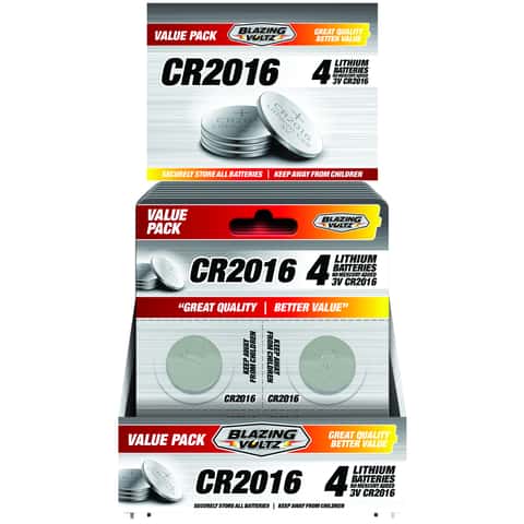  Panasonic CR2016-4 CR2016 3V Lithium Coin Battery (Pack of 4) :  Health & Household