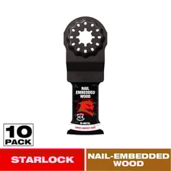 Diablo Starlock 1-1/4 in. W Bi-Metal Curved Contact Edge Oscillating Blade Nail-Embedded Wood 10 pk