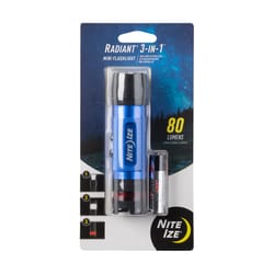 Nite Ize Radiant 80 lm Blue LED Mini Flashlight AA Battery