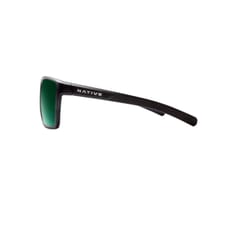 Native Wells XL Unisex Matte Black Frame Green Lens Sunglasses